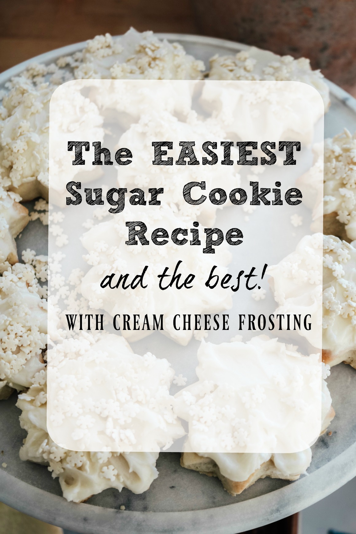 Easiest Sugar Cookies and Cream Cheese Frosting