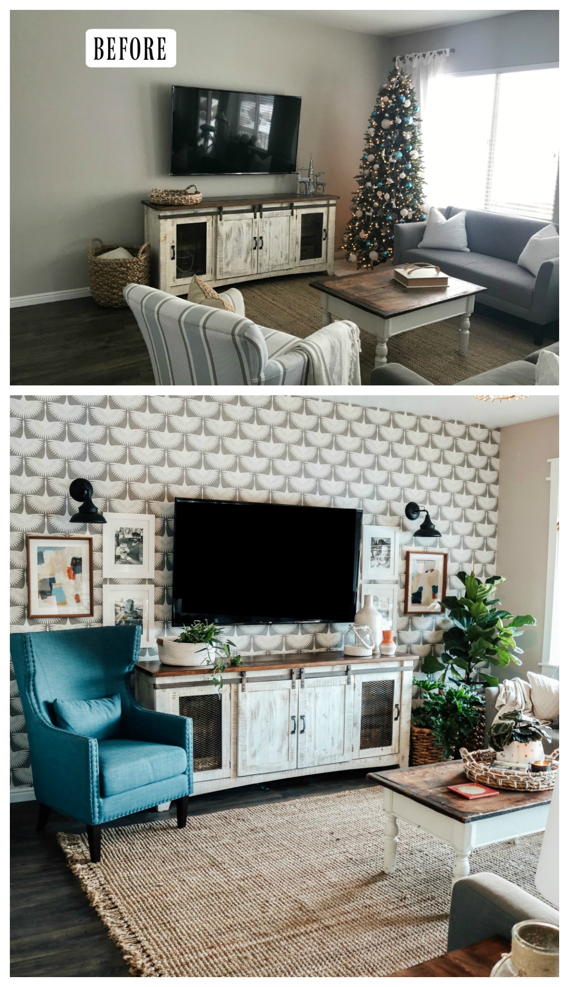 Family Room Makeover- Decorating around a TV