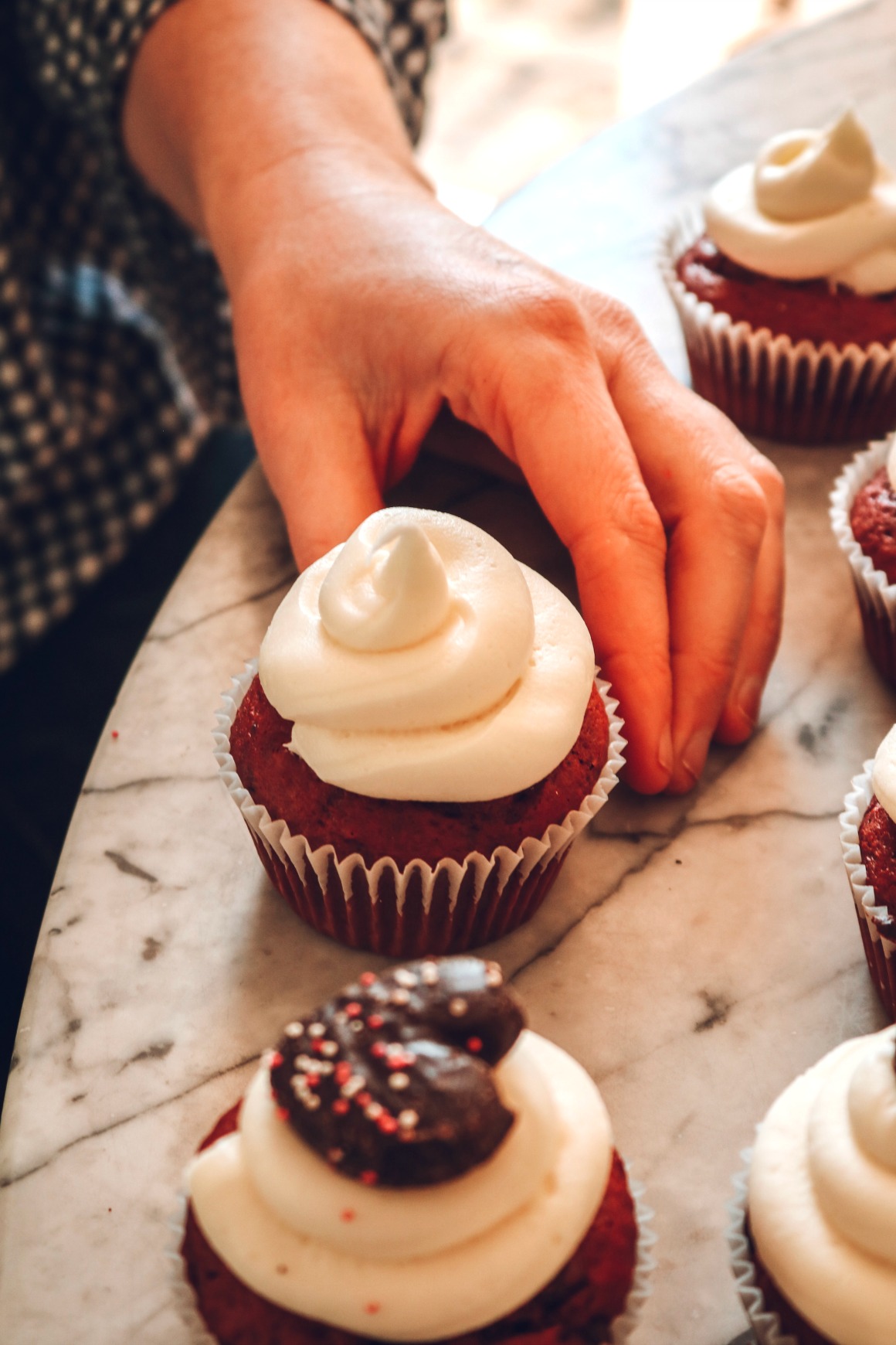 Red Velvet Cupcakes with the Fluffiest Frosting! 
