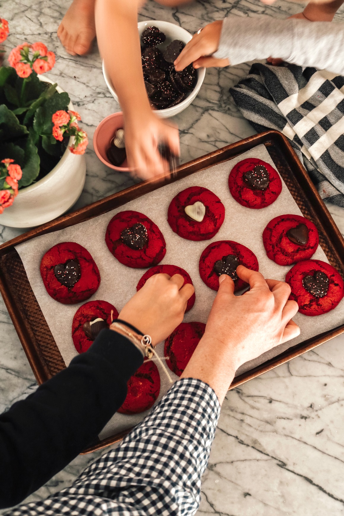 Three Ingredient Red Velvet Cookies- Easy Valentine Day Cookies