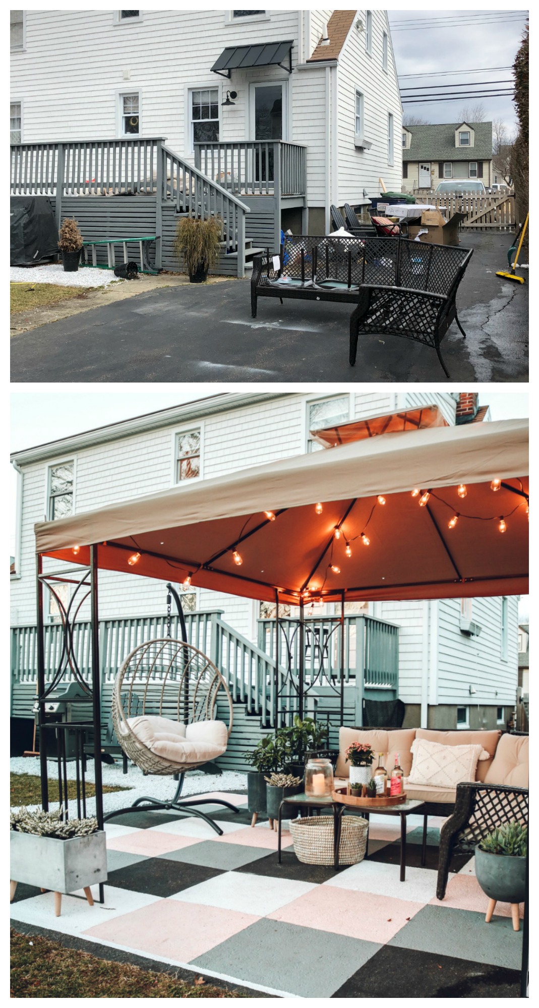 commercial outdoor furniture on Outdoor Painted Cement Patio Makeover Nesting With Grace