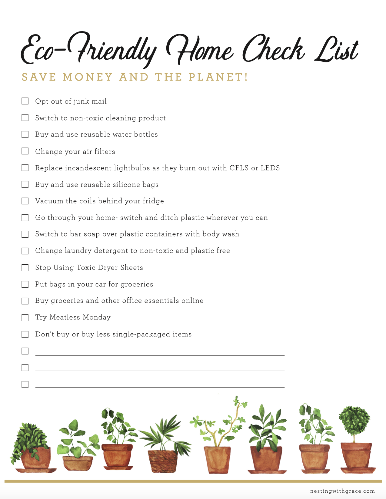 15 Ways to Be Thrifty and Conserve the Planet with Printable!