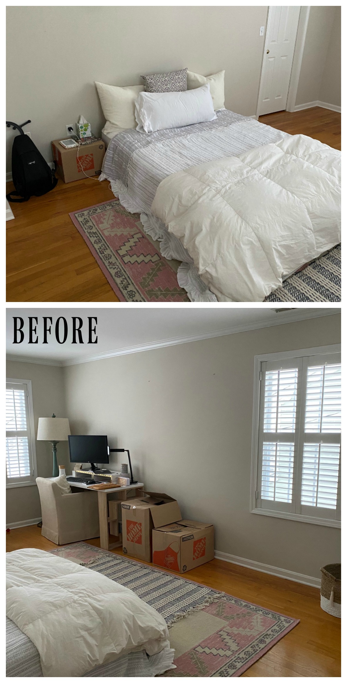 Bedroom Makeover with Board and Batten Walls