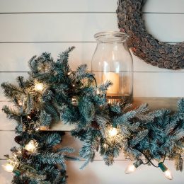 Dated Rock Fireplace turned Electric Shiplap Fireplace Makeover