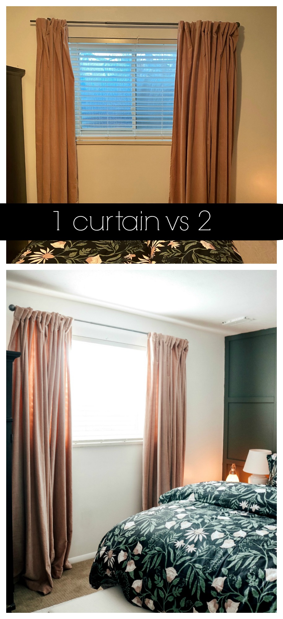Guest Bedroom Makeover- Dark Board and Batten Square Wall