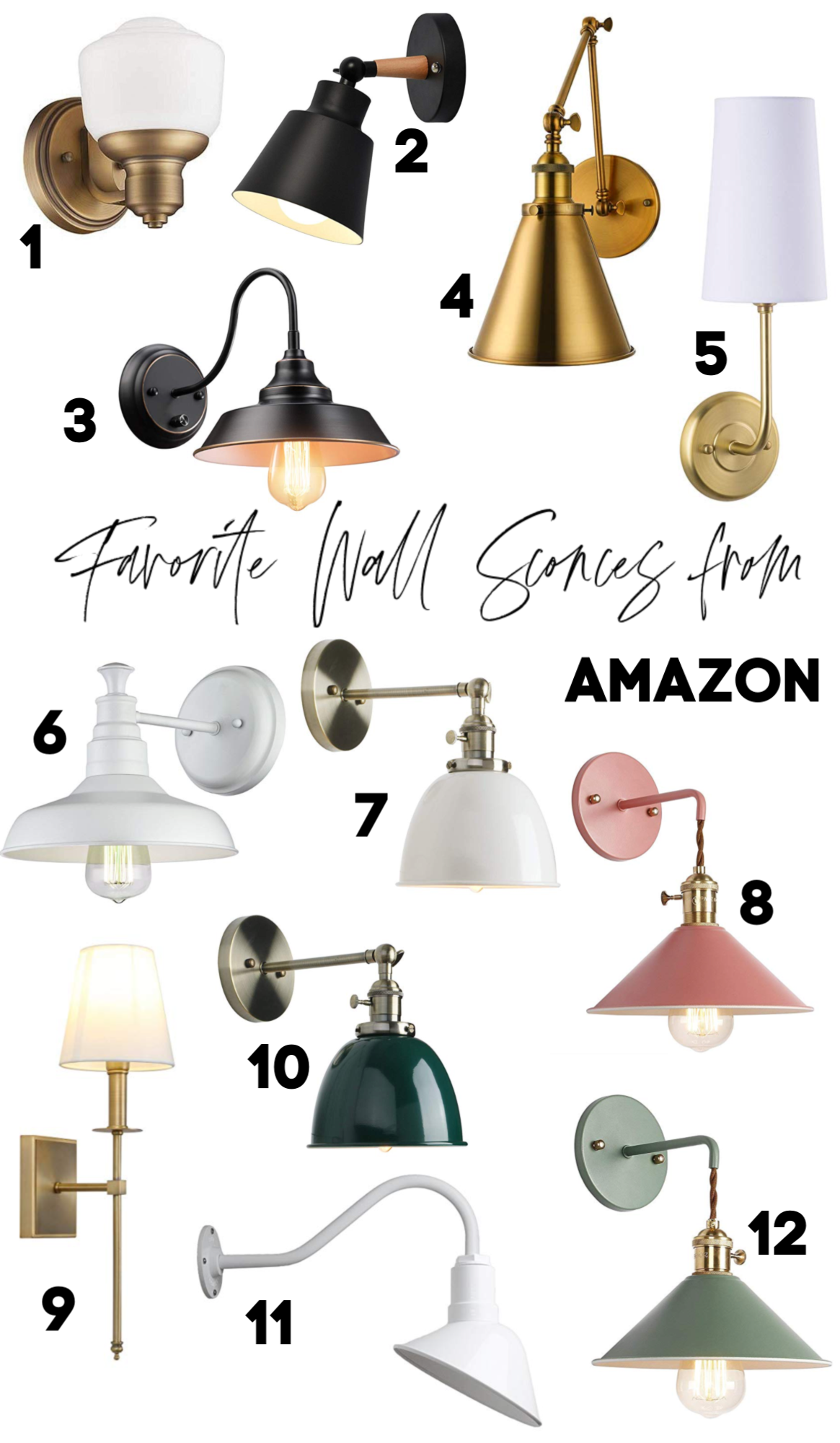 Favorite Wall Sconces from Amazon- Magic Light Trick