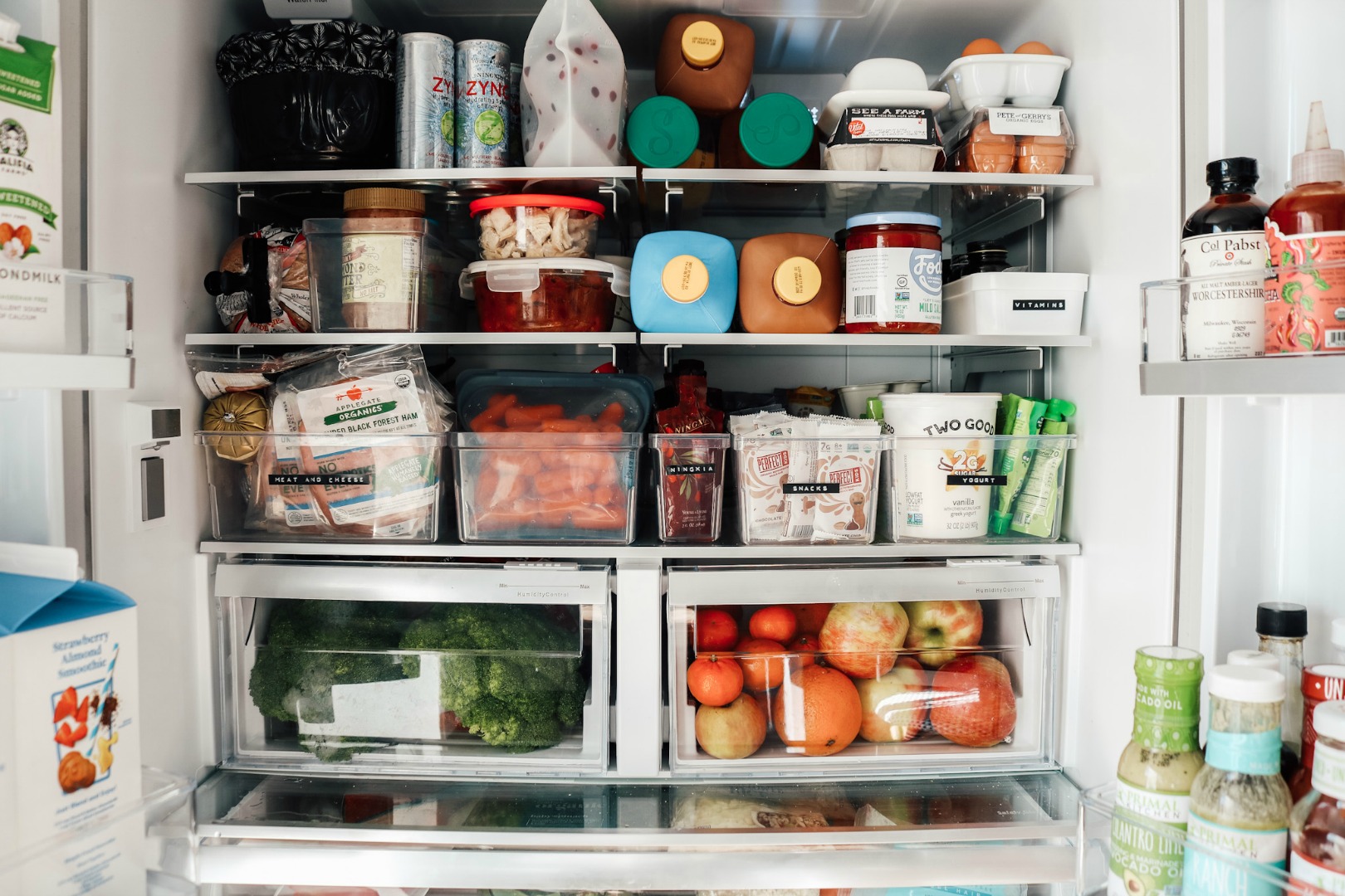 Inside our Fridge and Favorite things to Organize Fridge