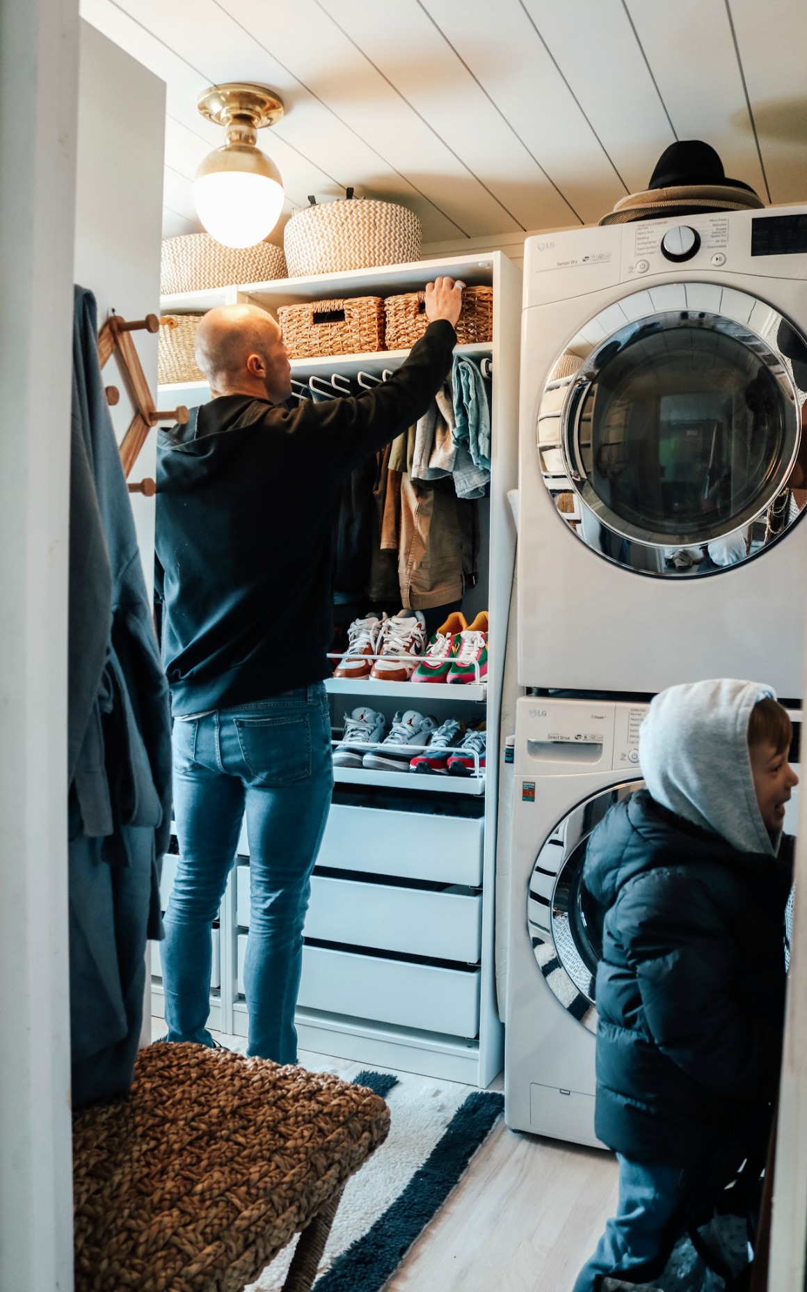 dryer shoe holder on Our New Master Closet Ikea Pax System Nesting With Grace