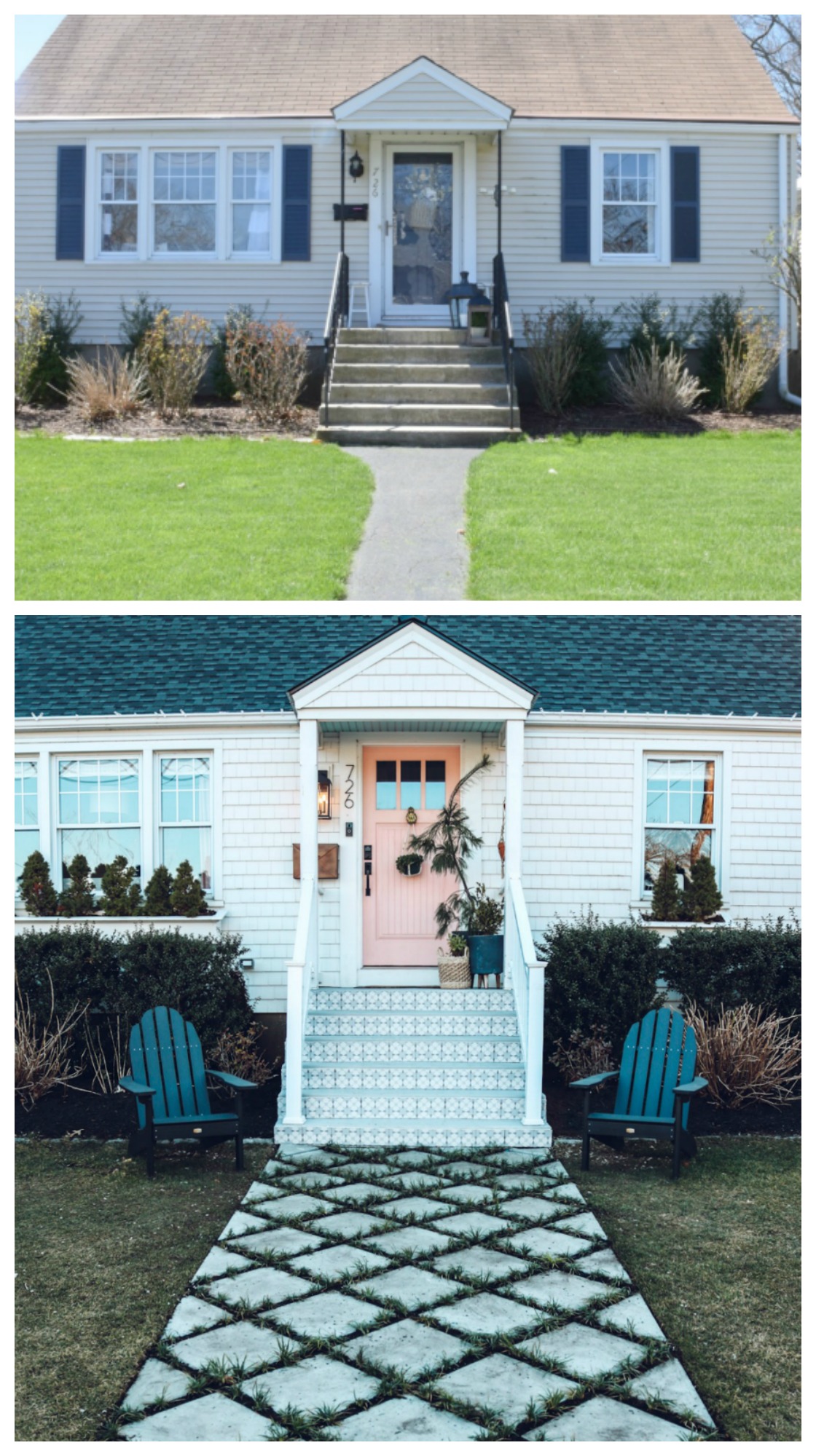 paver decorations in front yard on Front Walkway Update Concrete Stepping Stones With Grass Nesting With Grace