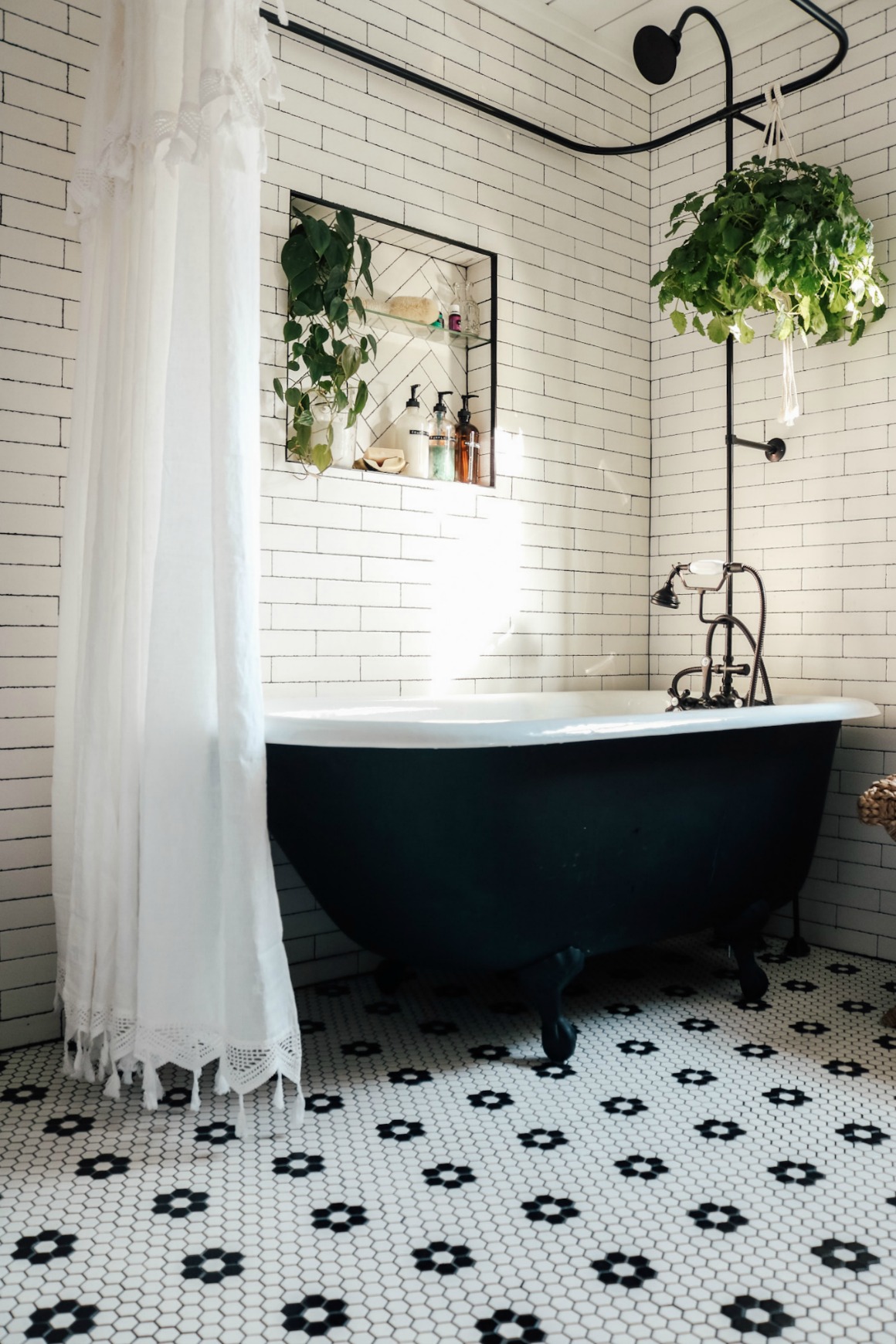 Master Bathroom Reveal With Claw Foot, Claw Bathtub With Shower