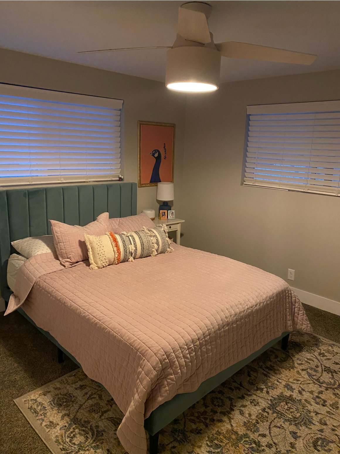 Small Master Bedroom Makeover Removable wallpaper