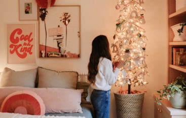 Small Christmas tree in bedrooms