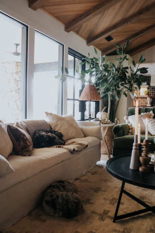 Simple Ways to Add Fall Decor- Our Fall Family Room - Nesting With Grace