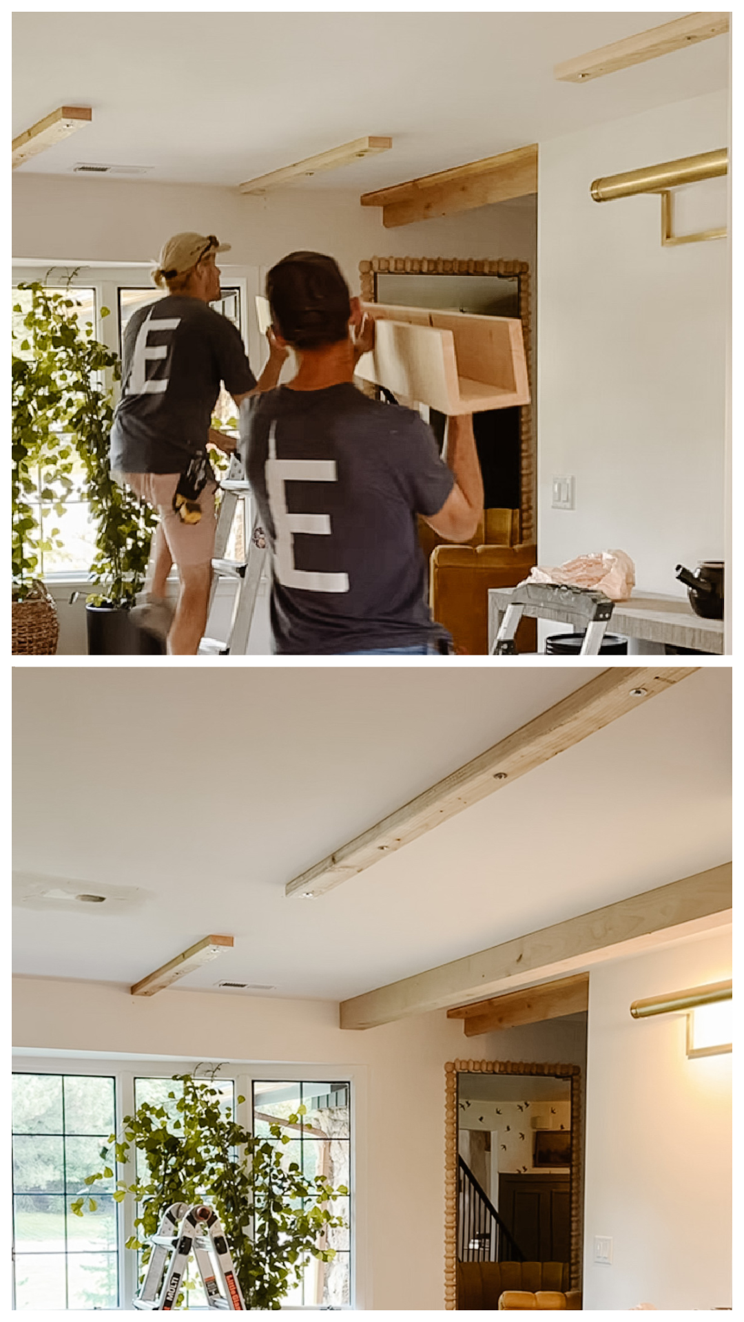 New Faux Beams in our Dining Room- Cost and Details - Nesting With Grace