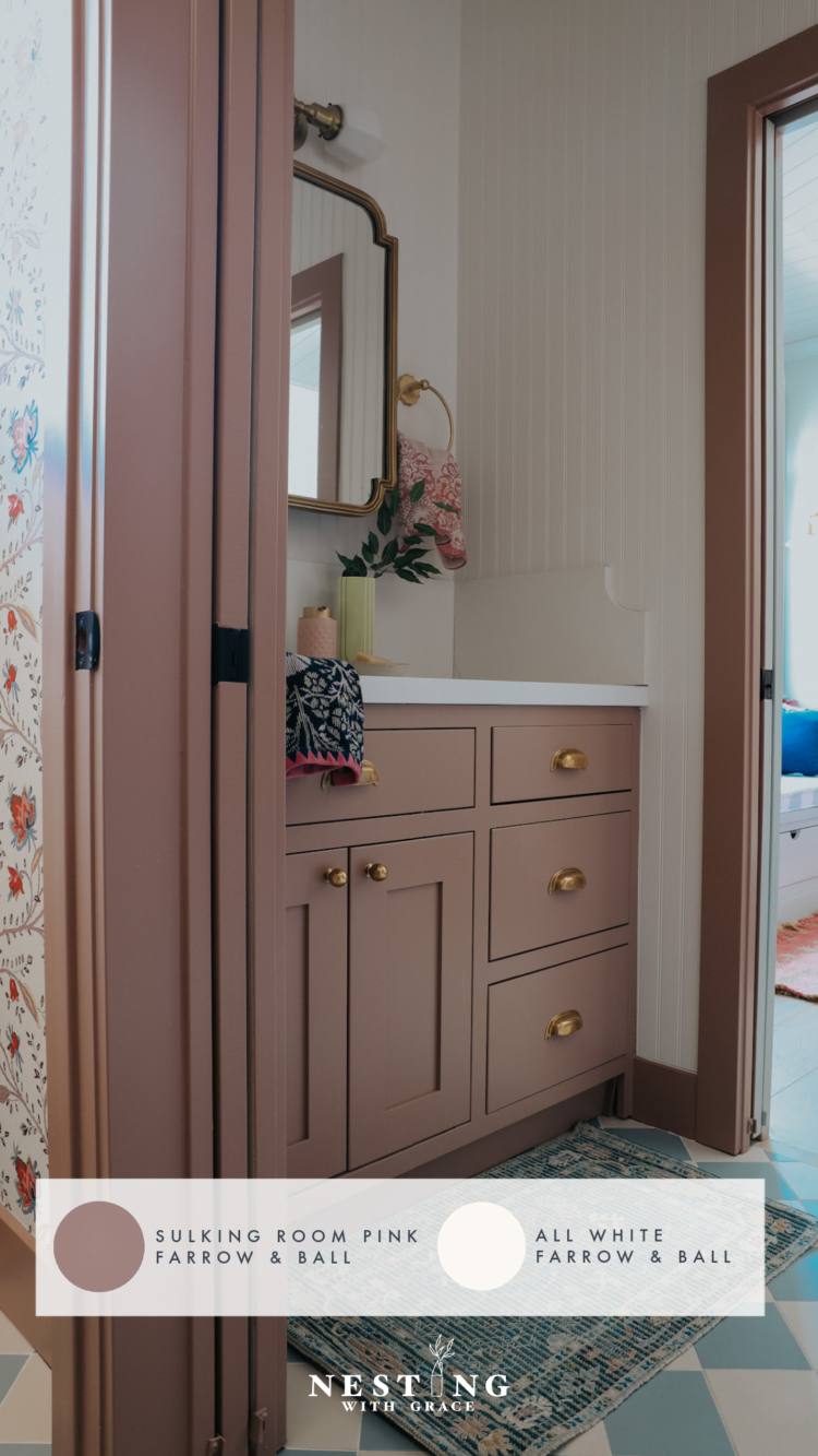 Ella and Lola Shared Bathroom- Jill and Jill Bathroom - Nesting With Grace