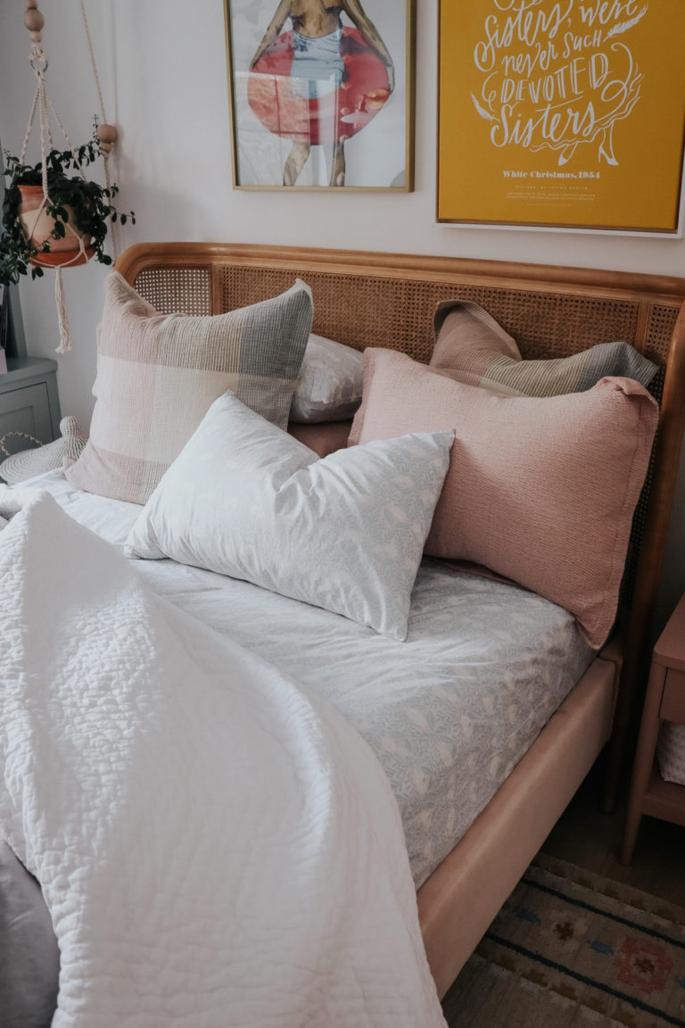 Lola's New Bedding- Seasonal Bedding Idea - Nesting With Grace