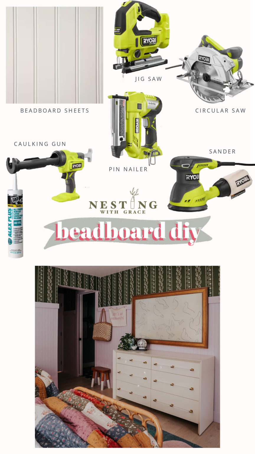 Beadboard Paneling on Walls- Exactly what we use and how - Nesting With ...