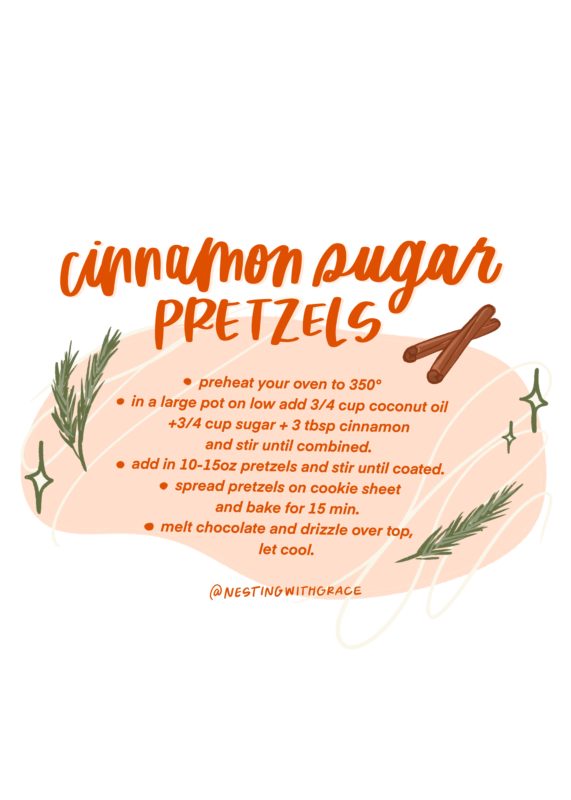 Cinnamon Sugar Pretzels with Printable Recipe - Nesting With Grace