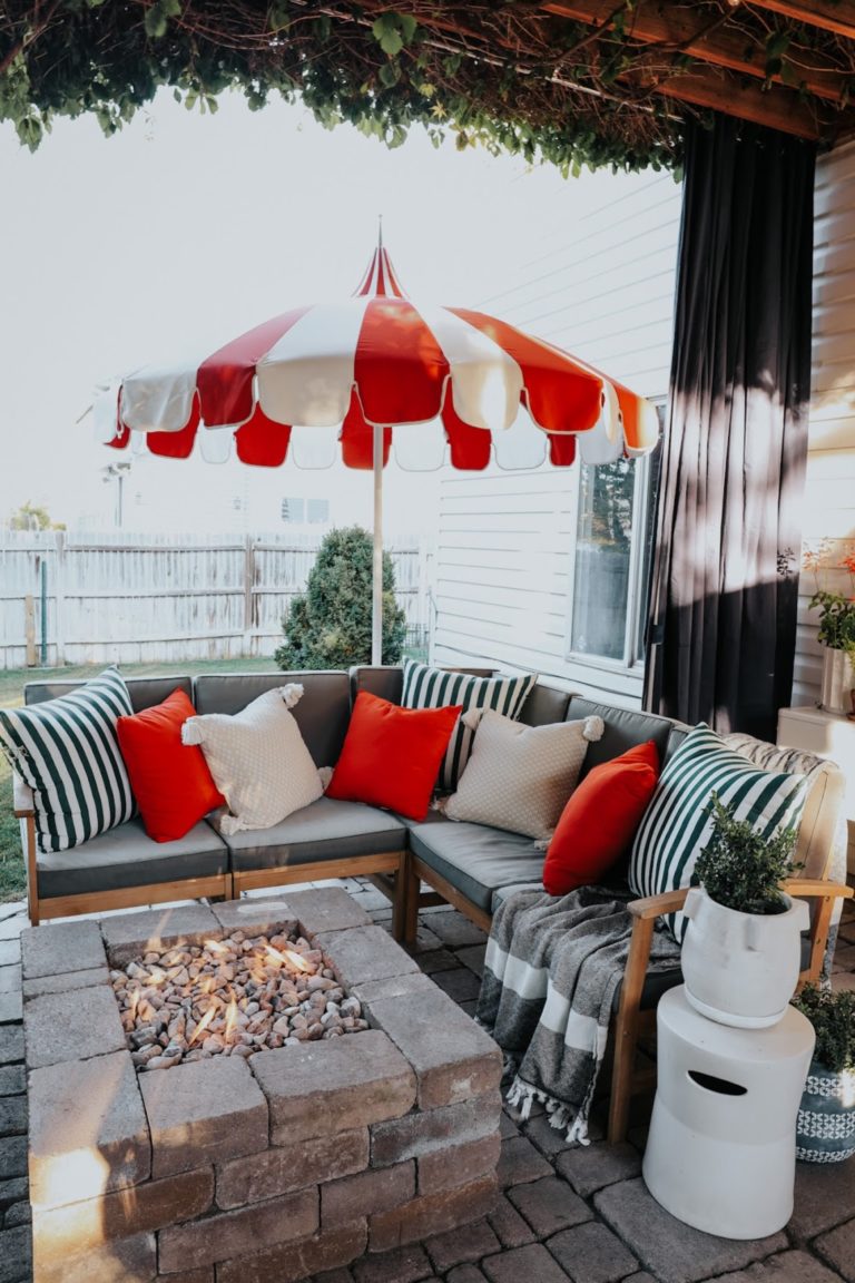 Colorful European Inspired Backyard Refresh - Nesting With Grace - Northern European-Inspired Outdoor Decor For Apartments