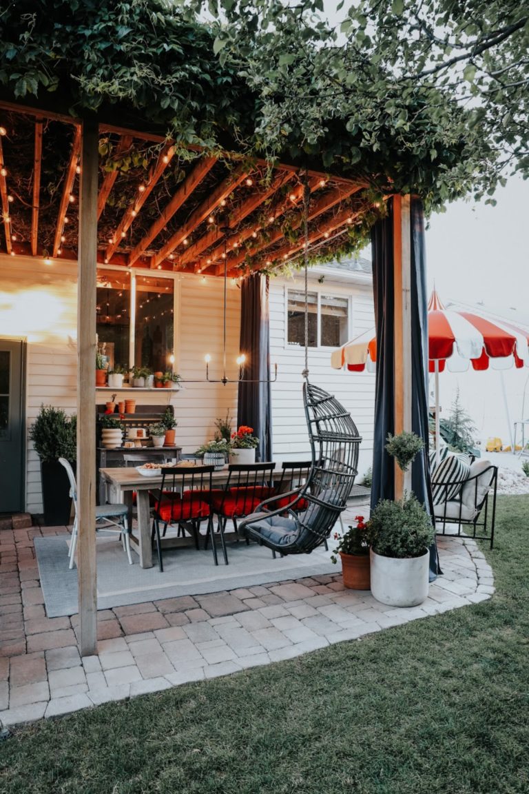 Colorful European Inspired Backyard Refresh - Nesting With Grace - Northern European-Inspired Outdoor Decor For Apartments