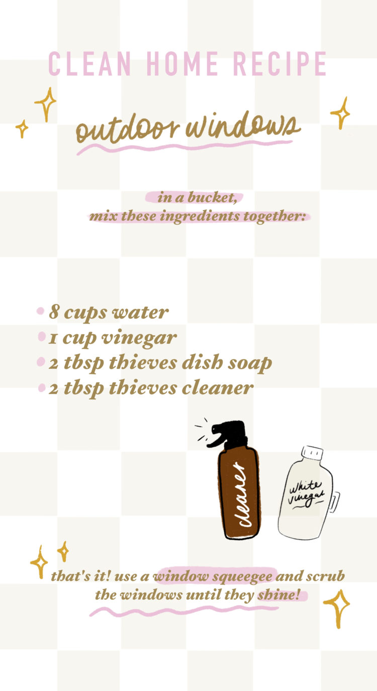 Clean Home Recipe- Cleaning Windows Outside and Inside - Nesting With Grace