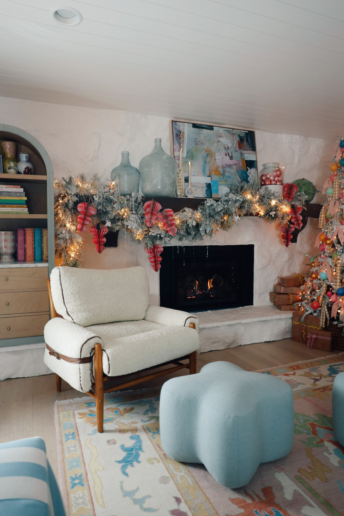 Colorful Whimsical Christmas in our Basement 2024 - Nesting With Grace