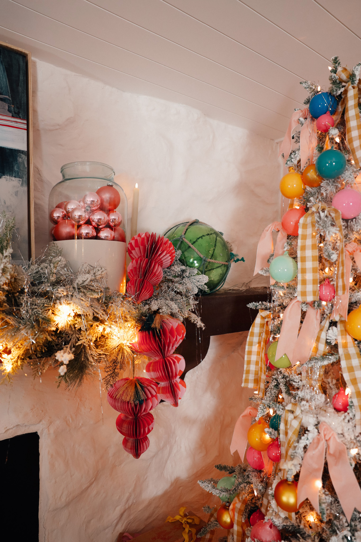 Colorful Whimsical Christmas in our Basement 2024 - Nesting With Grace