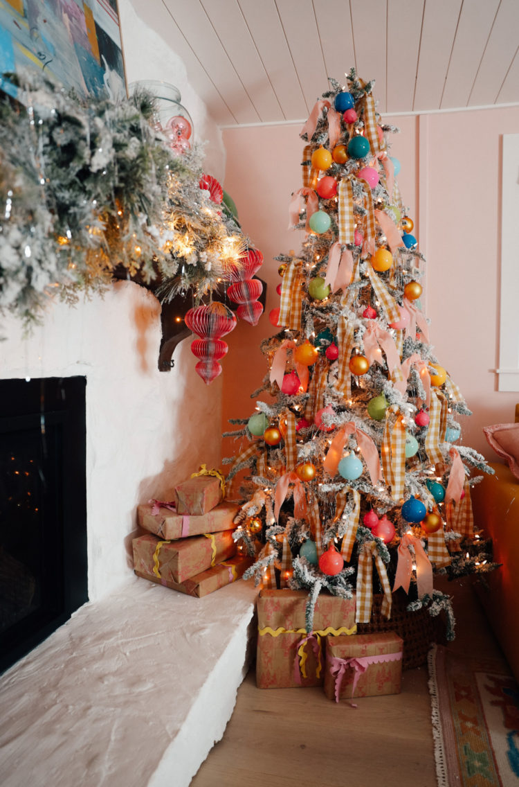Colorful Whimsical Christmas in our Basement 2024 - Nesting With Grace