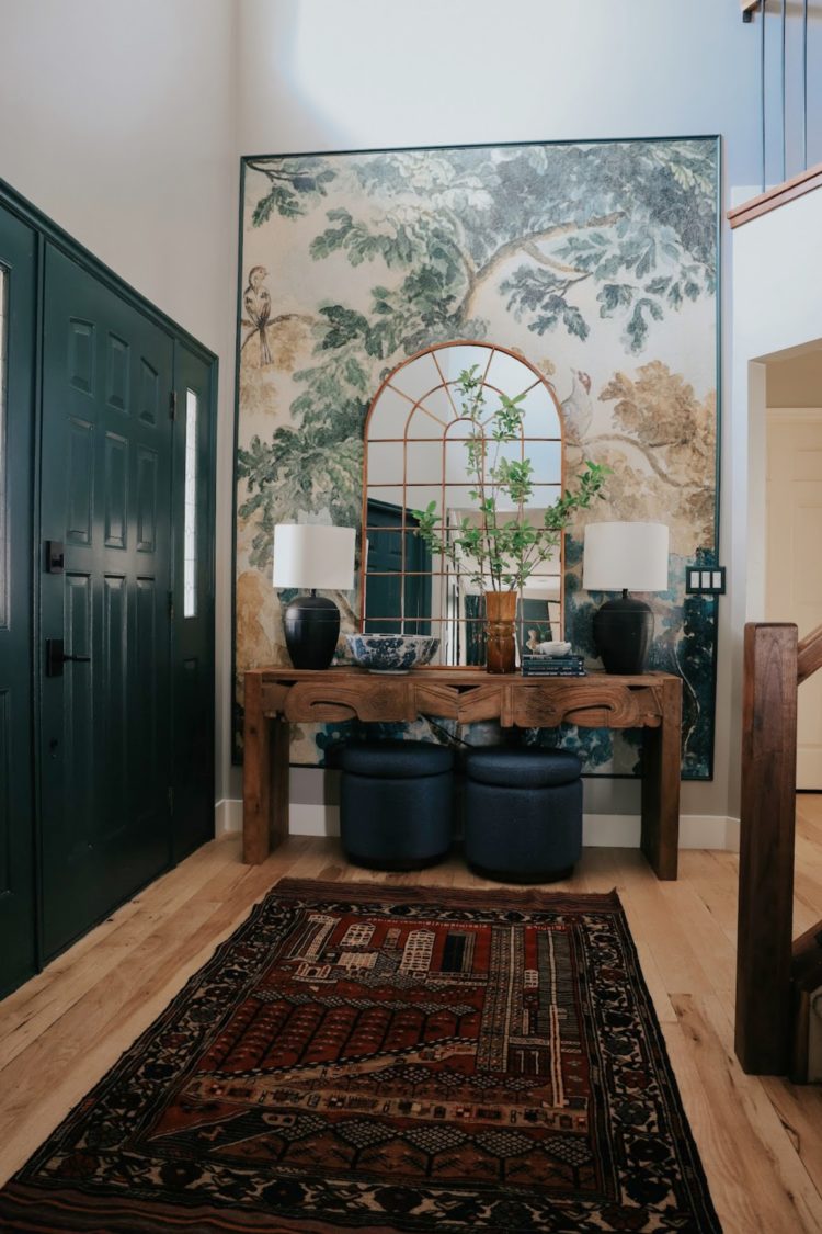 Front Entry Makeover With Framed Mural - Nesting With Grace