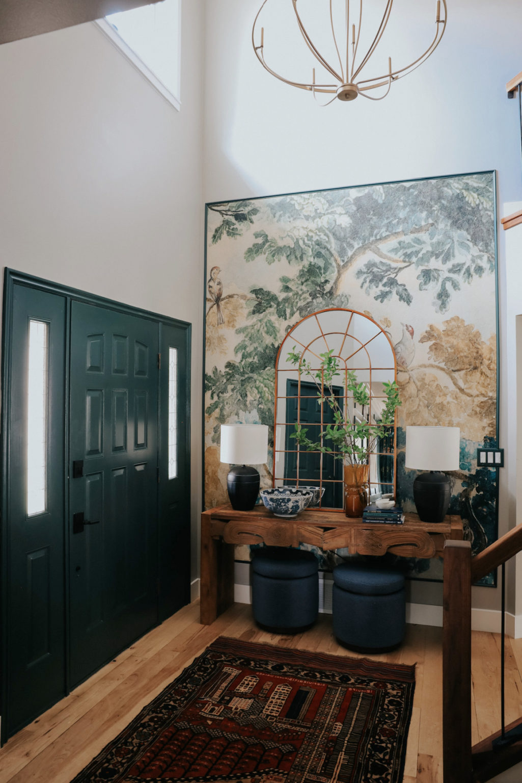 Front Entry Makeover With Framed Mural - Nesting With Grace