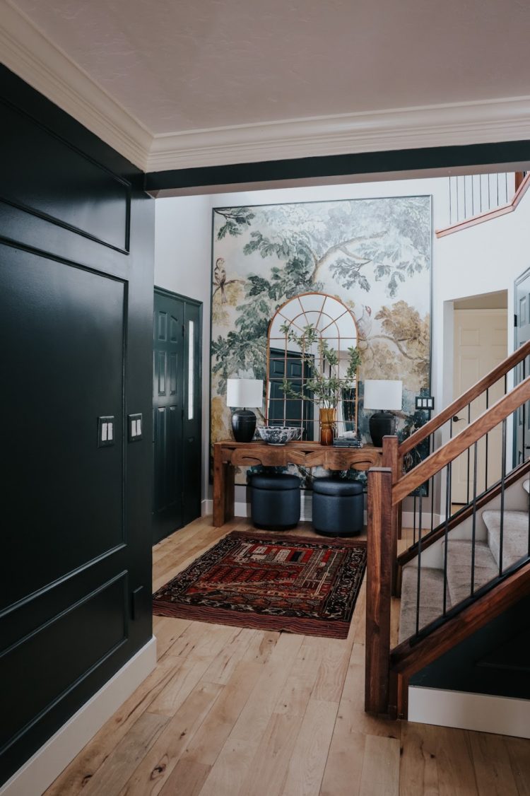 Front Entry Makeover With Framed Mural - Nesting With Grace